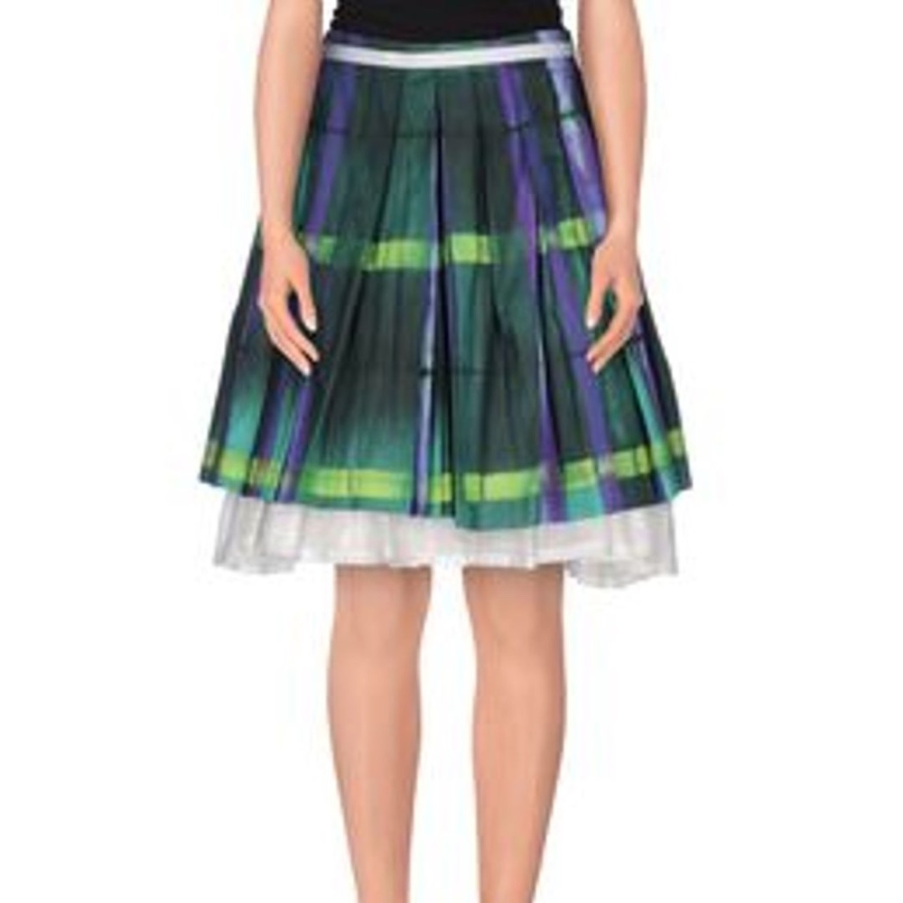 EGGS knee length puffy skirt multicolor multilayer Sz.44 A-shape midi NWT